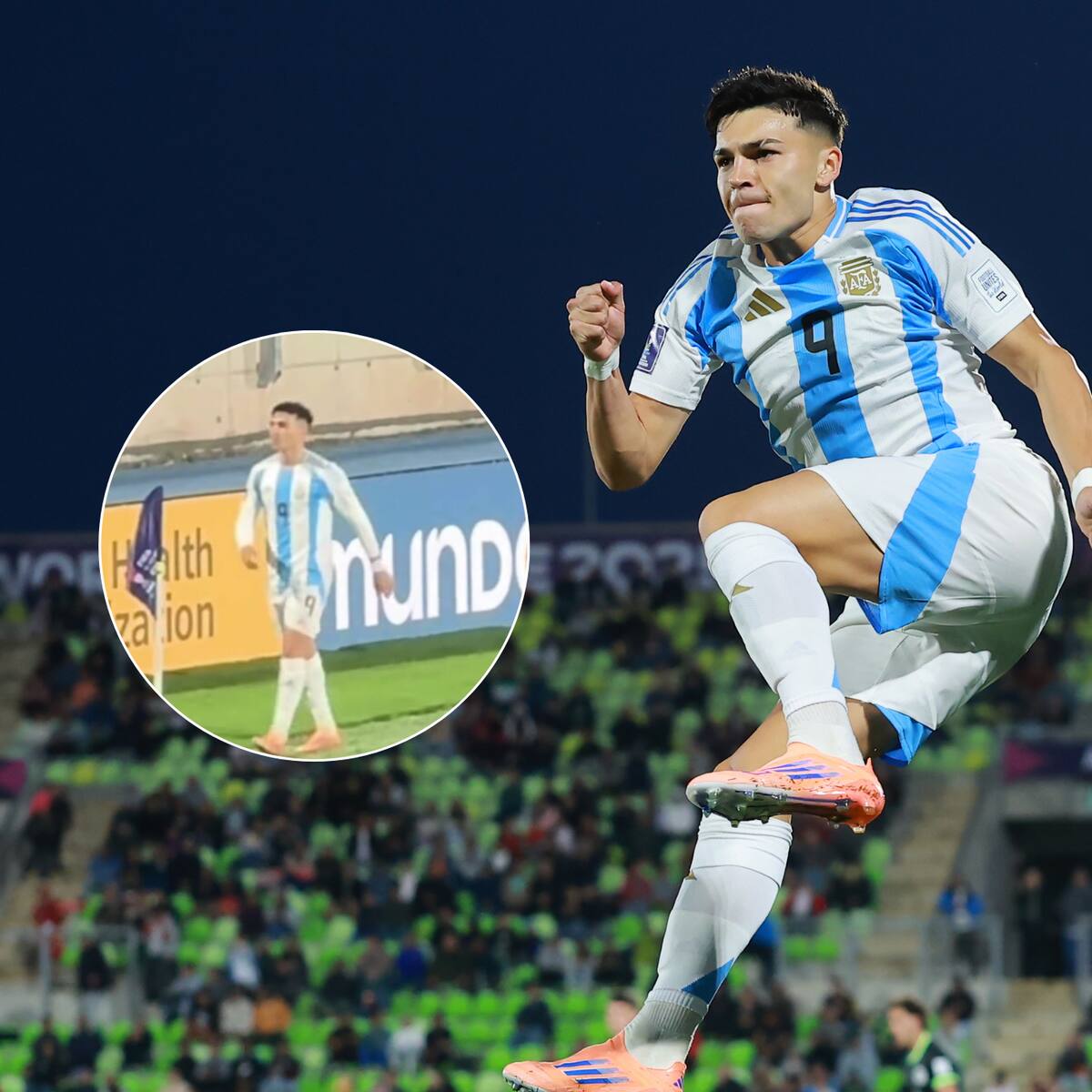 “Estaban silbando mucho”: el polémico gesto del goleador de Argentina al público chileno en el Mundial Sub 20