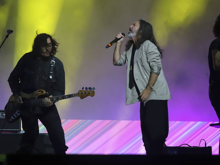 MEXICO CITY, MEXICO - MARCH 15: Adrián Dárgelos of Babasónicos performs on stage during the second day of Vive Latino 2020 at Foro Sol on March 15, 2020 in Mexico City, Mexico. (Photo by Medios y Media/Getty Images)