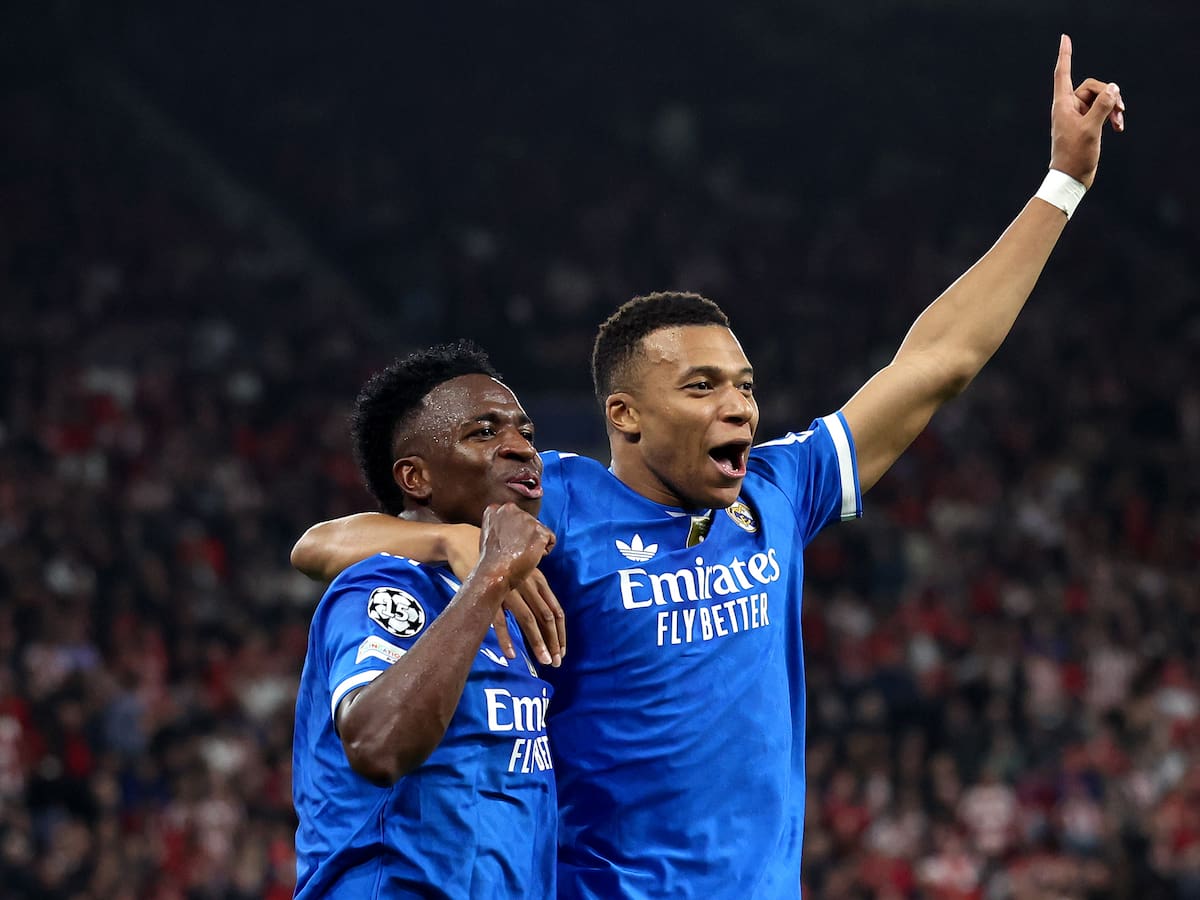 Con póker y récord de Mbappé: Real Madrid remonta y vence a Olympiacos en la Champions League