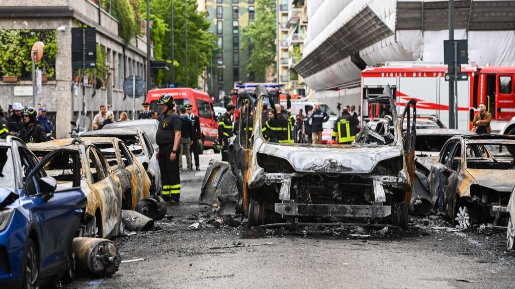 Explosión en Milán.