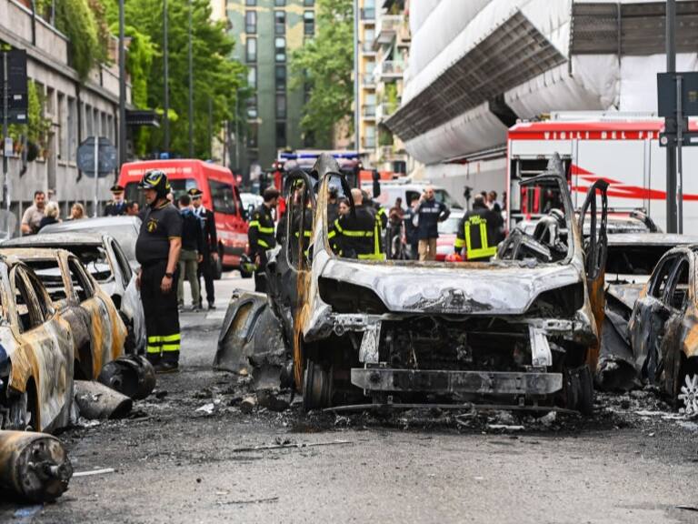 Explosión en Milán.