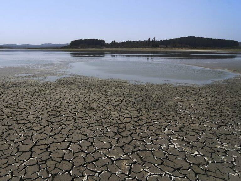 05 DE FEBREO DE 2020/VALPARAISOUna parte seca en el Lago Peñuelas que está ubicada la región de Valparaíso, donde ha perdido gran  por ciento de su capacidad hídrica en medio de la sequía que afecta a la zona central del país. FOTO: PABLO OVALLE ISASMENDI/AGENCIAUNO