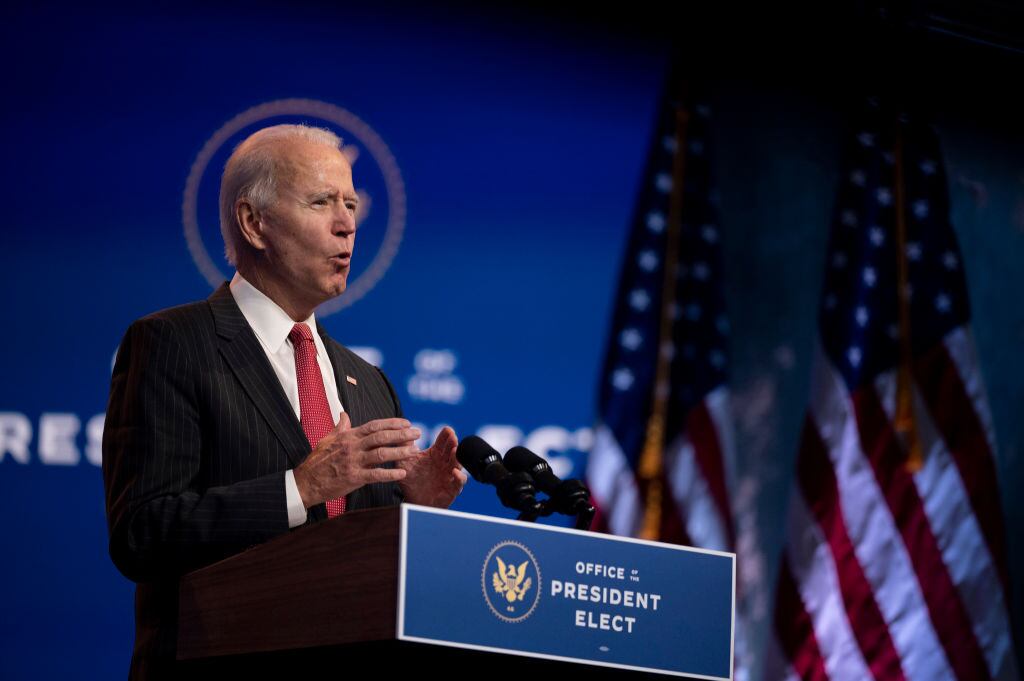 Joe Biden da un discurso ante los gobernadores en Wilmington