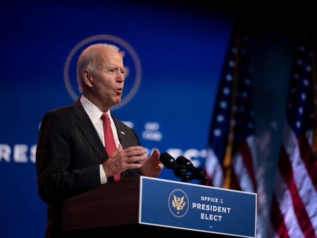 Joe Biden da un discurso ante los gobernadores en Wilmington