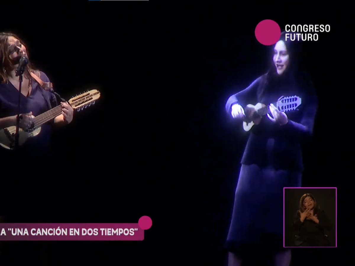Abuela y nieta juntas por la tecnología: reviven a Violeta Parra en Congreso Futuro 2025