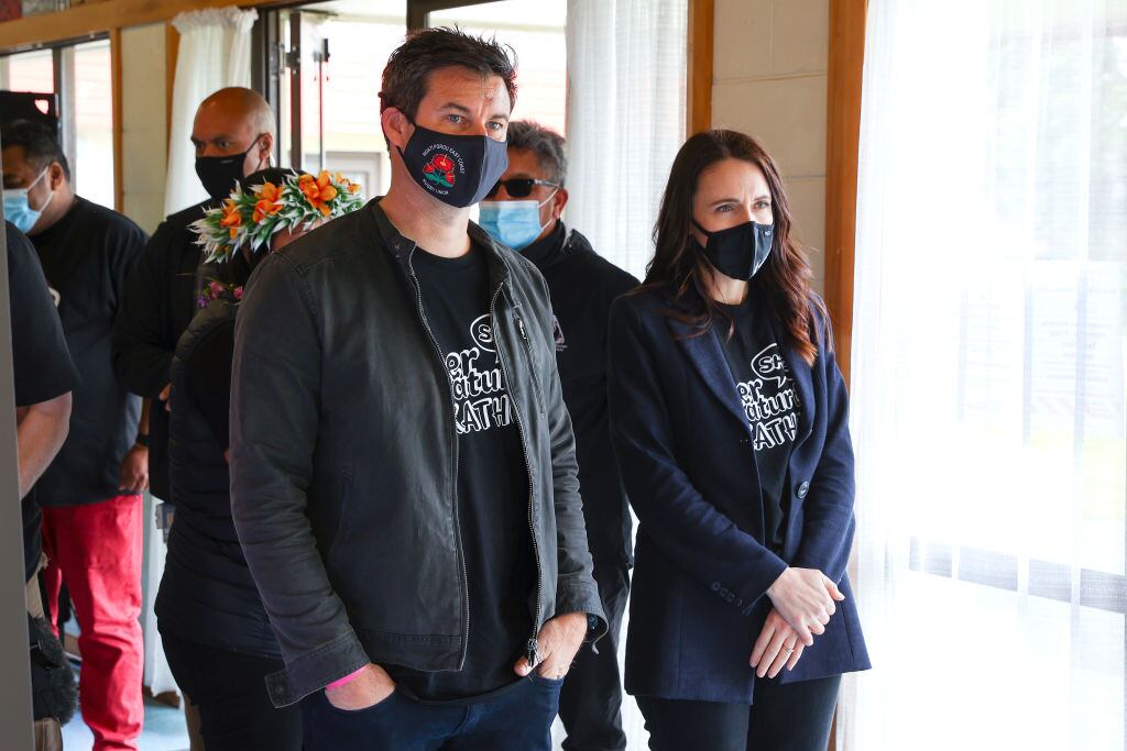 Jacinda Ardern y Clarke Gayford. Foto: Getty Images