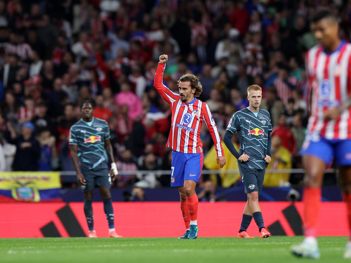 Atlético de Madrid vence en los descuentos al RB Leipzig en la Champions League