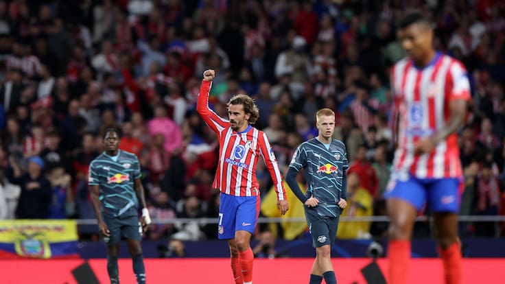 Atlético de Madrid vence en los descuentos al RB Leipzig en la Champions League