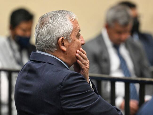 El expresidente Otto Pérez Molina en el juicio en su contra por corrupción en Guatemala