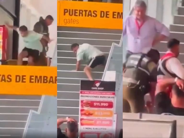 Hombre fingió teatral caída en aeropuerto de Antofagasta para evitar ser detenido por Carabineros: igual fue arrestado