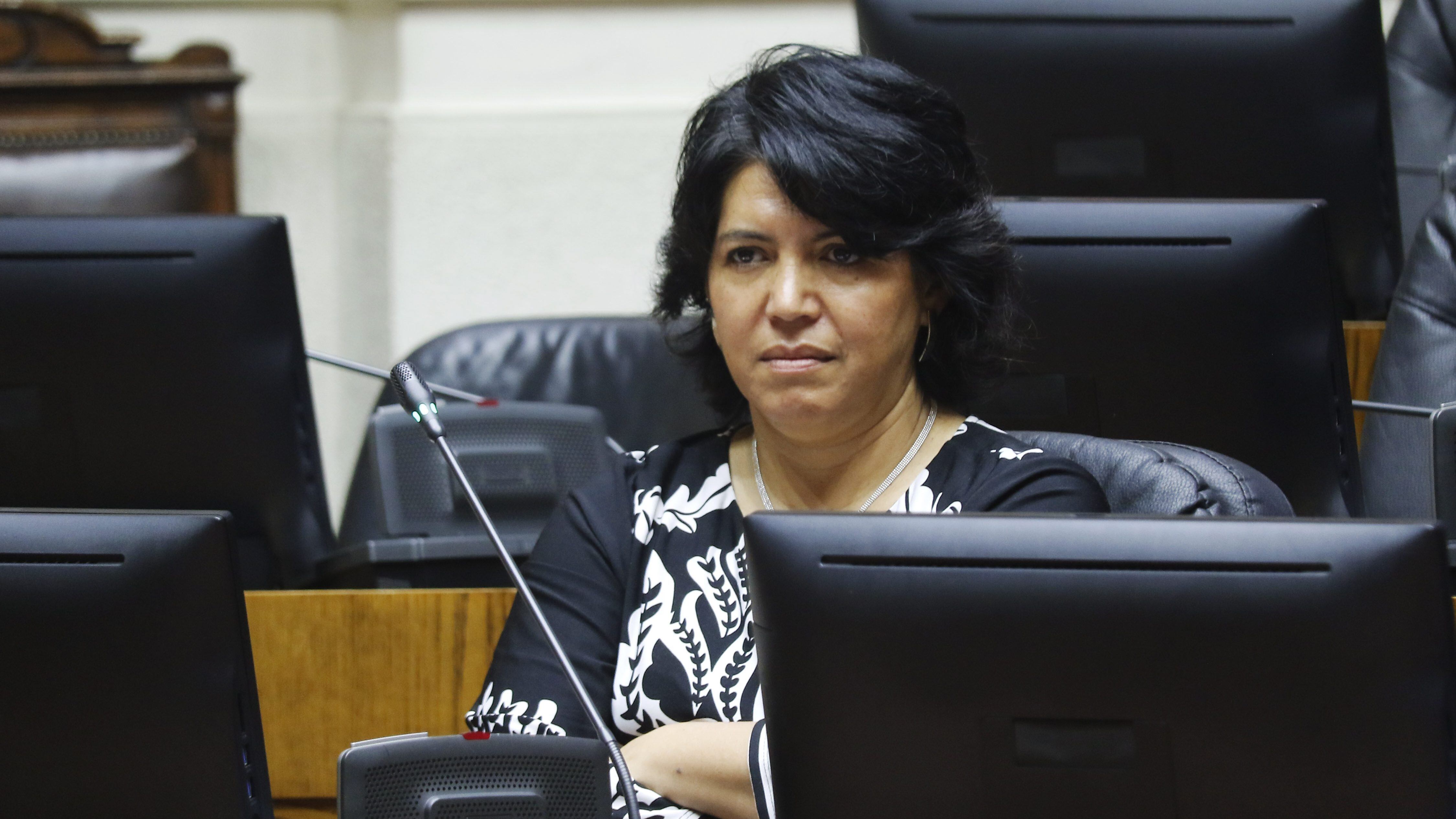 30 DE ABRIL DE 2020/VALPARAISOLa senadora Yasna Provoste, durante la sesion extraordinaria del Senado, en donde se debate el proyecto que determina el monto de la dieta parlamentaria.
FOTO: LEONARDO RUBILAR CHANDIA/AGENCIAUNO