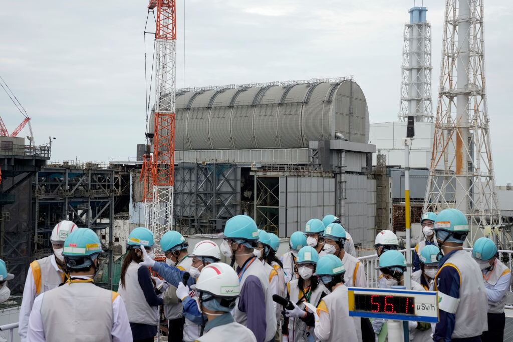 Medios visitan la planta nuclear de Tepco en Fukushima de Japón