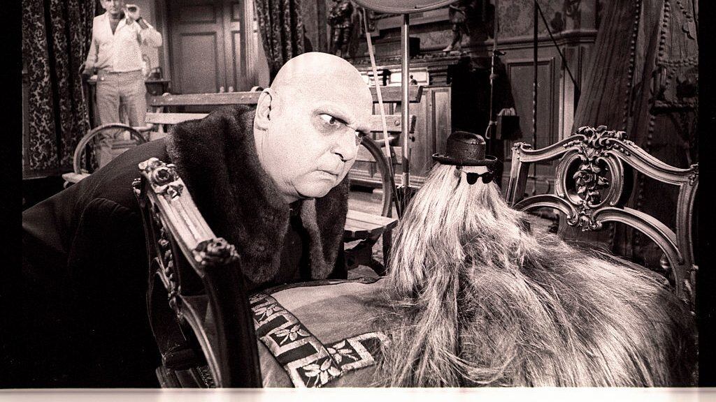 THE ADDAMS FAMILY - "Morticia's Romance" - Airdate: October 1, 1965. (Photo by Walt Disney Television via Getty Images Photo Archives/Walt Disney Television via Getty Images)L-R: SIDNEY LANFIELD (DIRECTOR);JACKIE COOGAN;COUSIN ITT SHRUNKEN