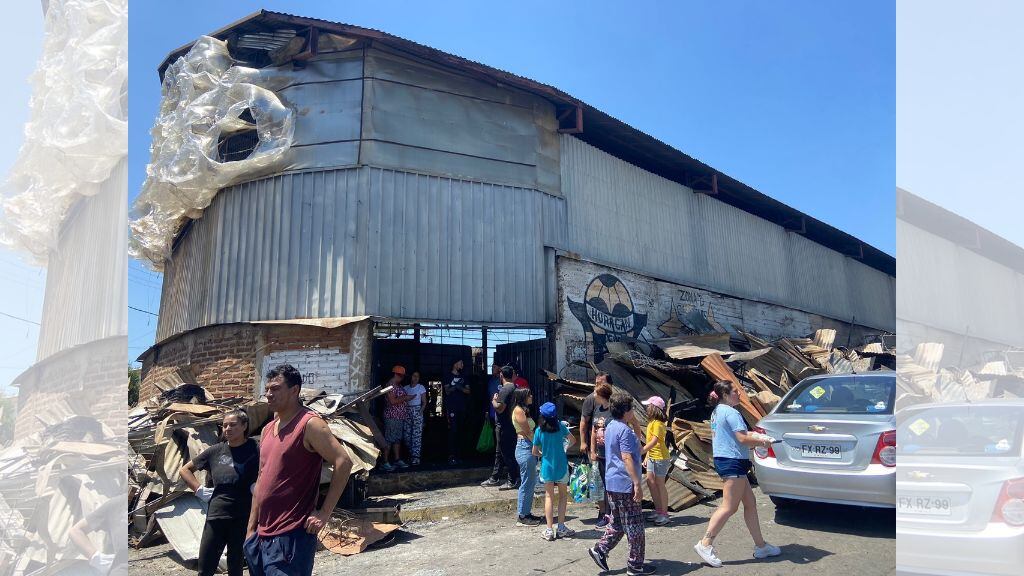 Las ruinas del gimnasio y sede del Huracán Sur. / ADN.cl