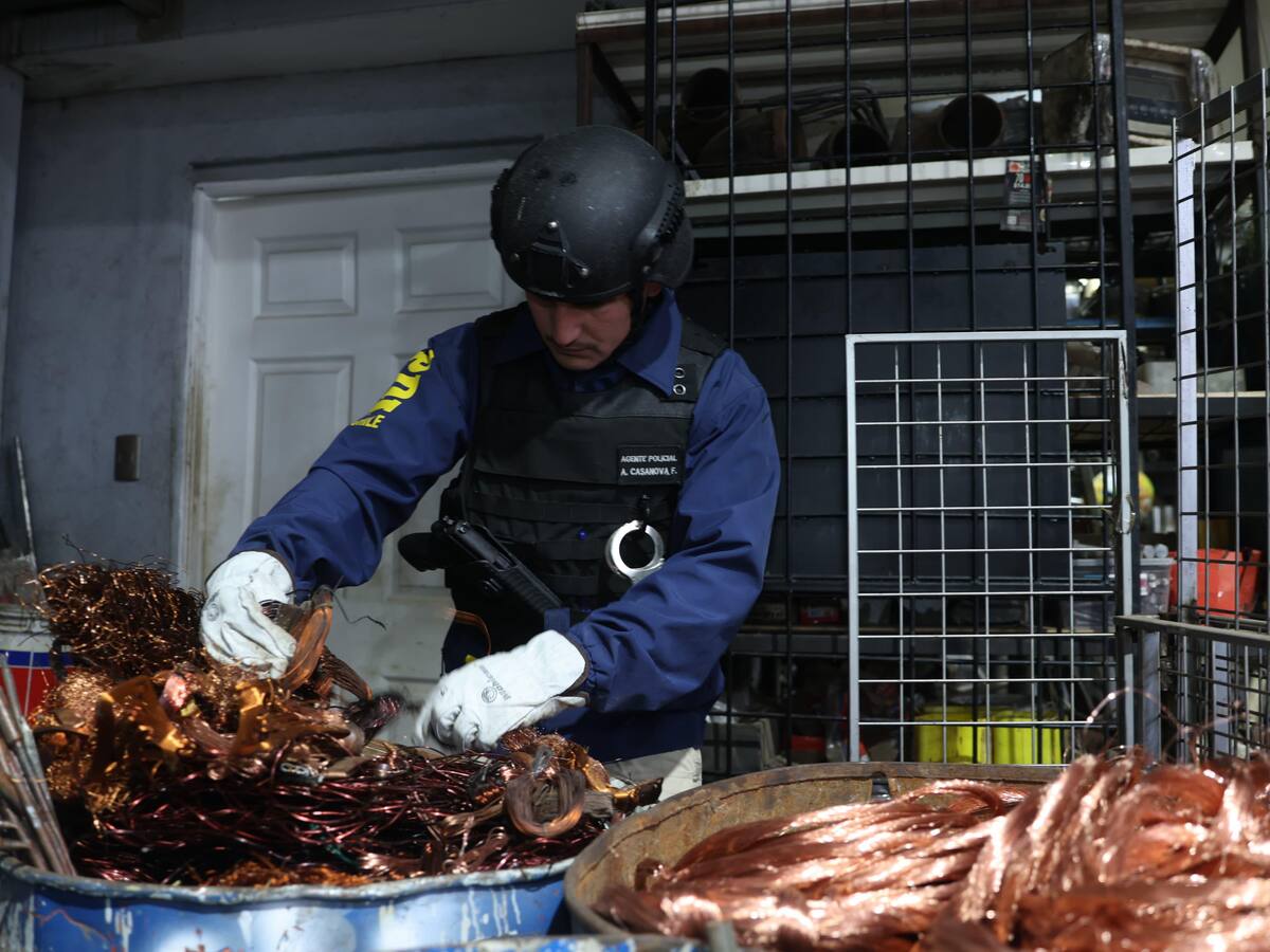 PDI desarticula banda dedicada al robo de cobre en Chile: registró movimientos por $816 mil millones