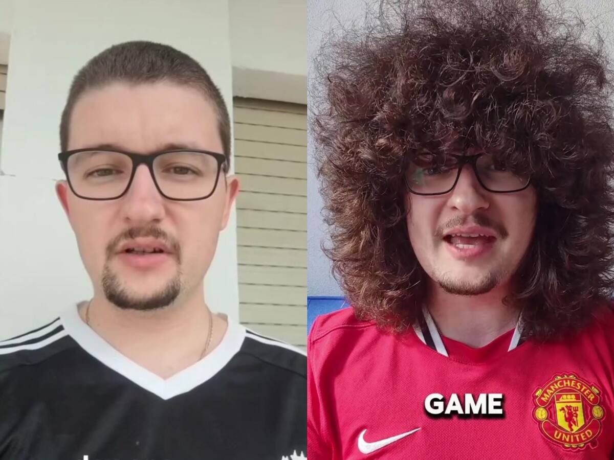 Famoso hincha del Manchester United lleva casi 500 días sin cortarse el pelo: lo hará cuando su equipo gane cinco partidos seguidos