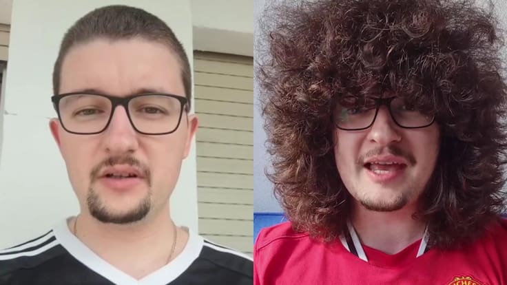 Famoso hincha del Manchester United lleva casi 500 días sin cortarse el pelo: lo hará cuando su equipo gane cinco partidos seguidos
