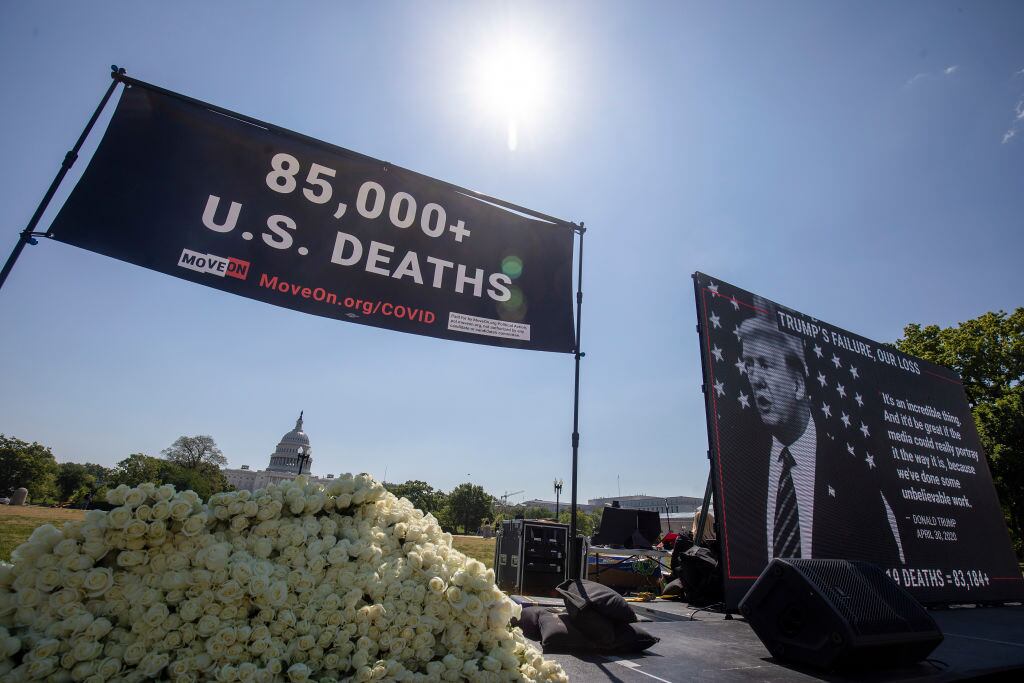 Protesta contra Trump ante la Casa Blanca