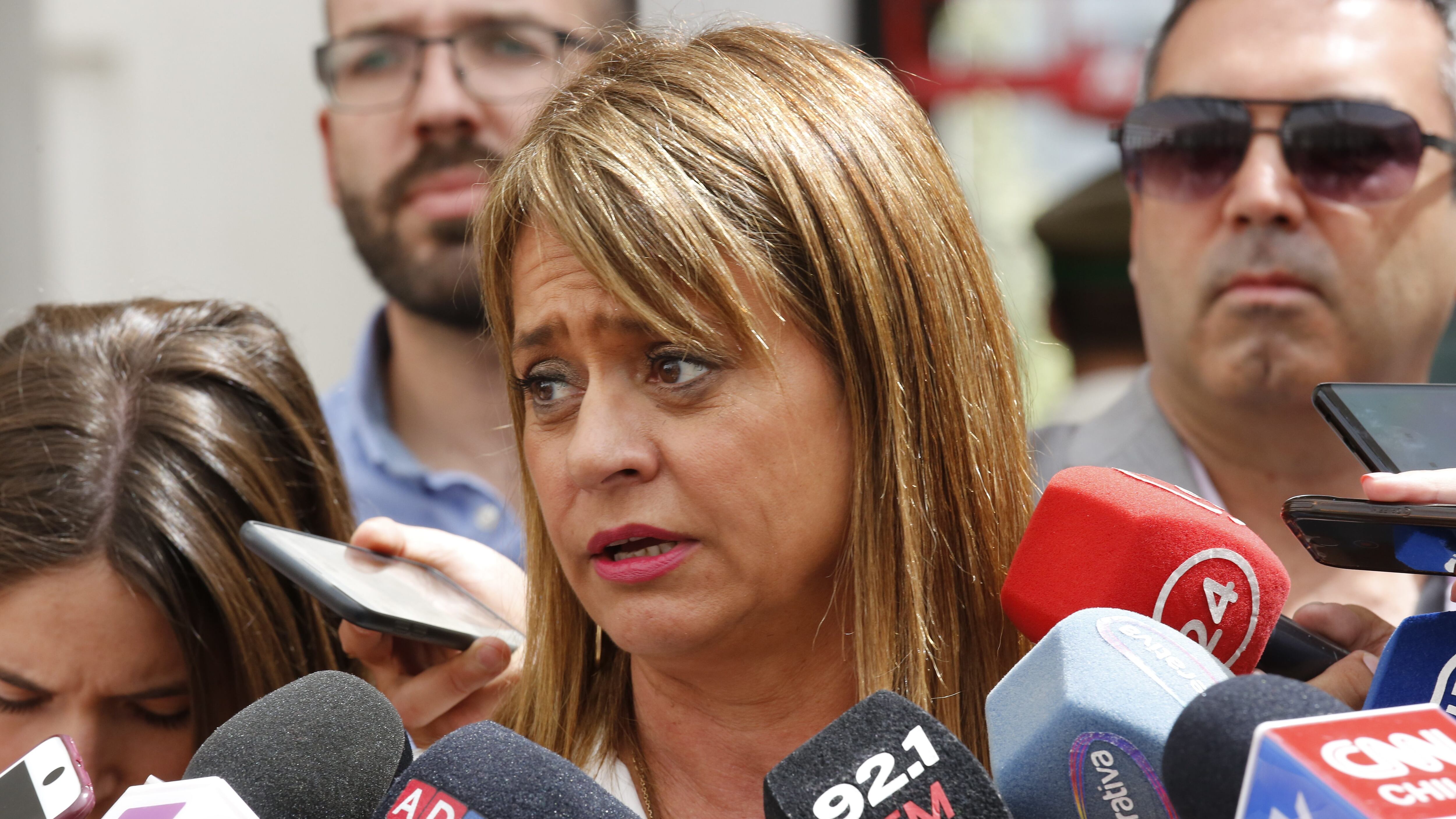 04 de Febrero del 2019/SANTIAGO
Senadora Jacqueline Van Rysselberghe, da declaraciones a la salida del  comite politico en el Palacio de la Moneda presidido por el Ministro de Desarrollo Social Alfredo Moreno. 

FOTO:SEBASTIAN BROGCA/AGENCIAUNO