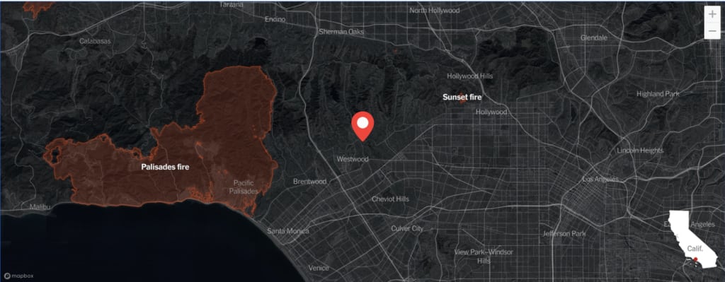 Mapa interactivo de The New York Times.