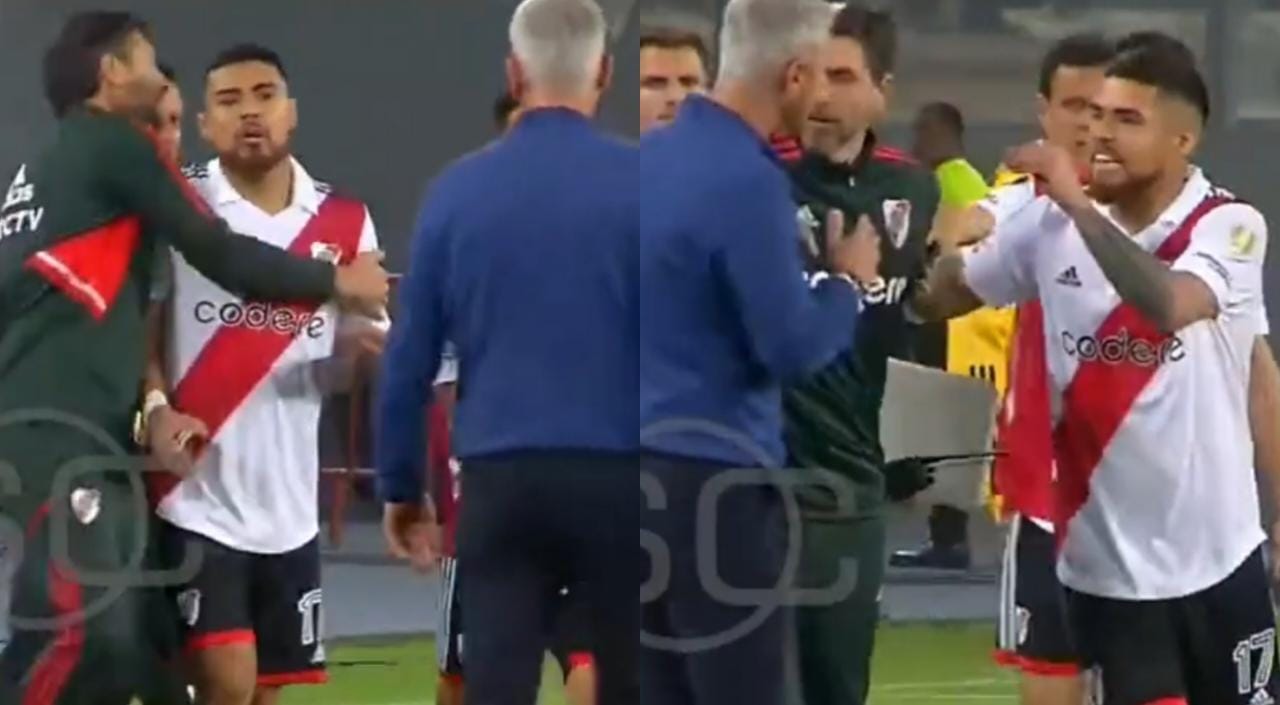Tenso cruce: Paulo Díaz encara a DT rival y lo llama "soberbio" tras amargo empate de River ante Sporting Cristal