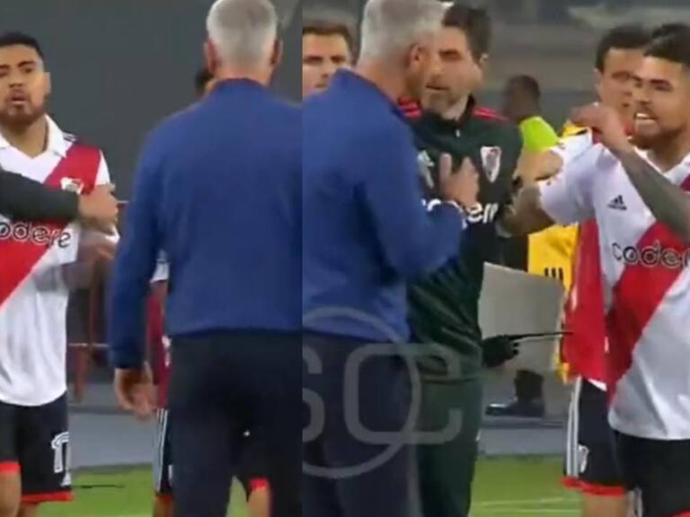 Tenso cruce: Paulo Díaz encara a DT rival y lo llama "soberbio" tras amargo empate de River ante Sporting Cristal