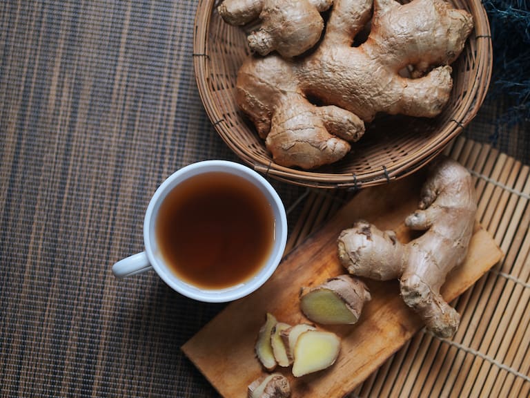 Homemade ginger tea