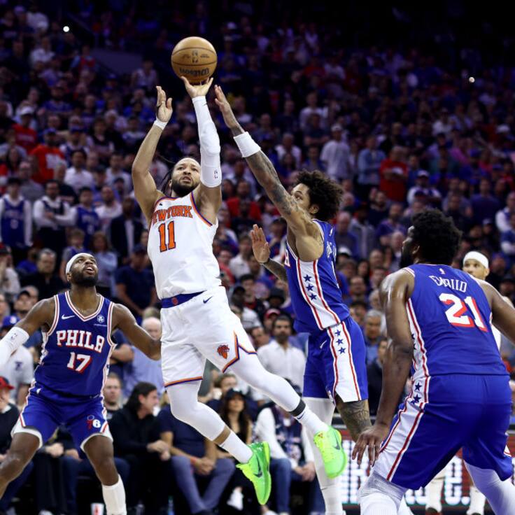 Playoffs NBA: los Knicks dieron el golpe final ante los 76ers para pasar a semifinales de la Conferencia Este