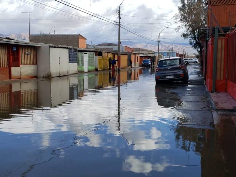 Intensas lluvias en Calama