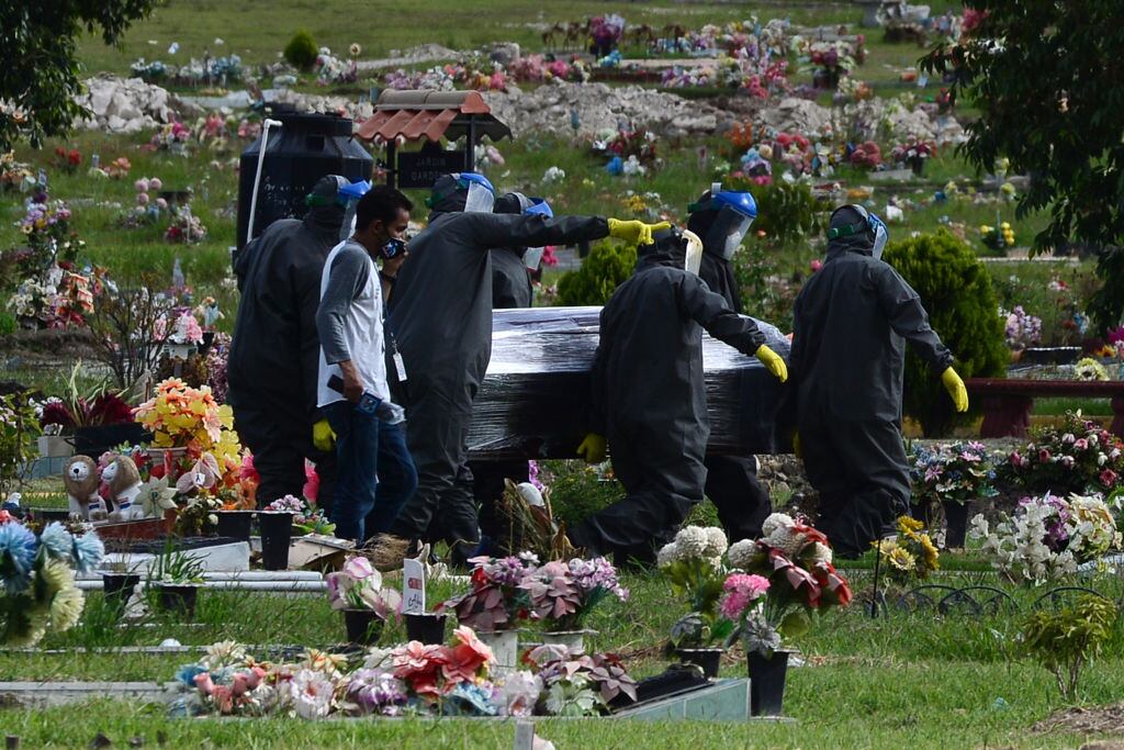 El funeral de una víctima del Covid-19 en Honduras