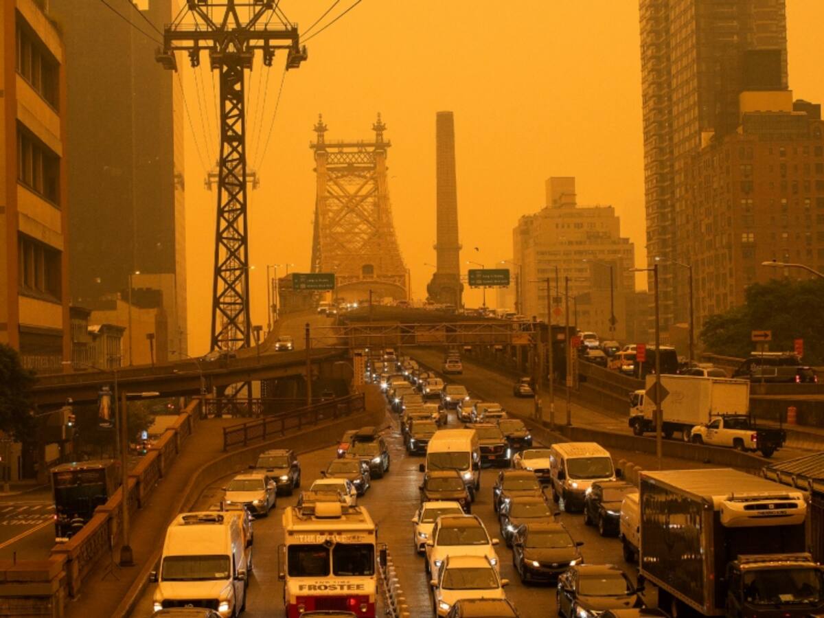 Cielo naranja en Nueva York: humo de incendios en Canadá pone en alerta al noreste de EE.UU.