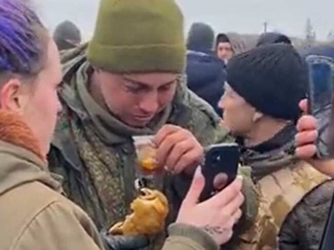 Soldado ruso en Ucrania