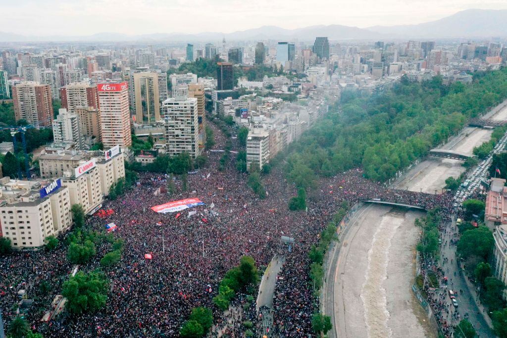 Getty Images | Las masivas protestas en Chile durante el estallido social de octubre de 2019