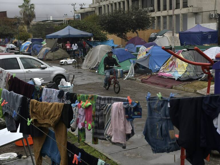 Campamentos de migrantes en Iquique