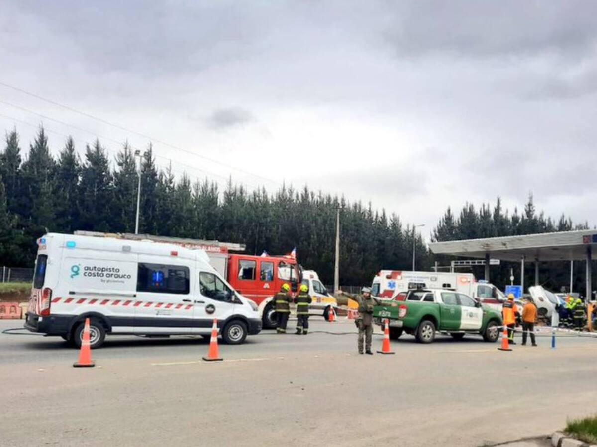 Accidente en peaje deja dos fallecidos en la región del Biobío
