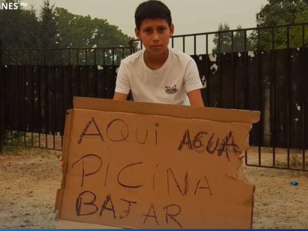 Actitud ejemplar: niño ofrece agua de su piscina para combatir incendios forestales en Tomé