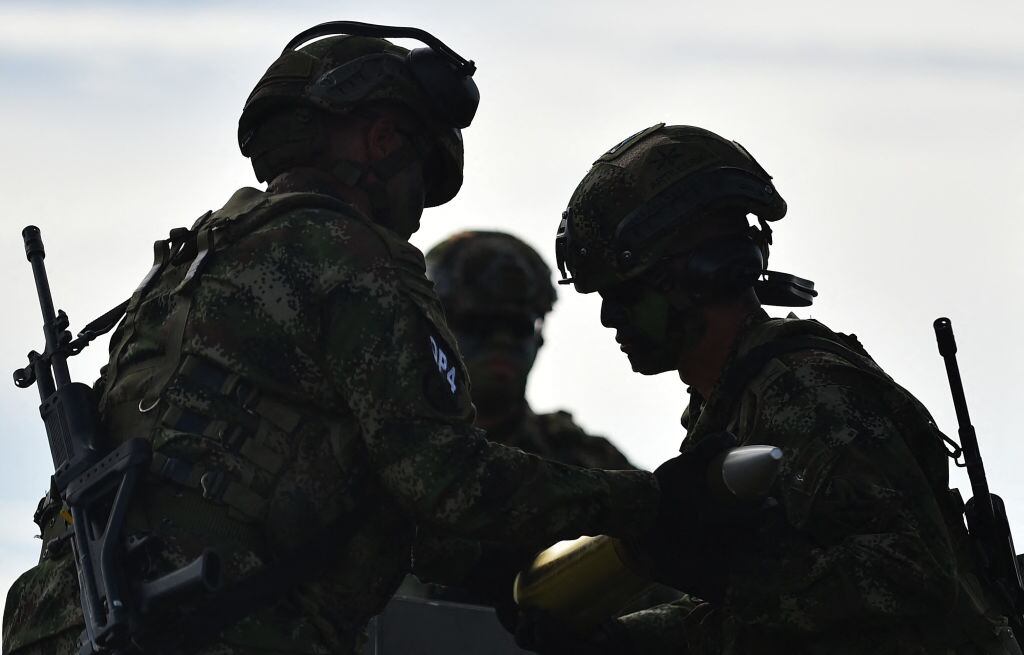 Soldados de Colombia en en un ejercicio militar relacionado con la OTAN