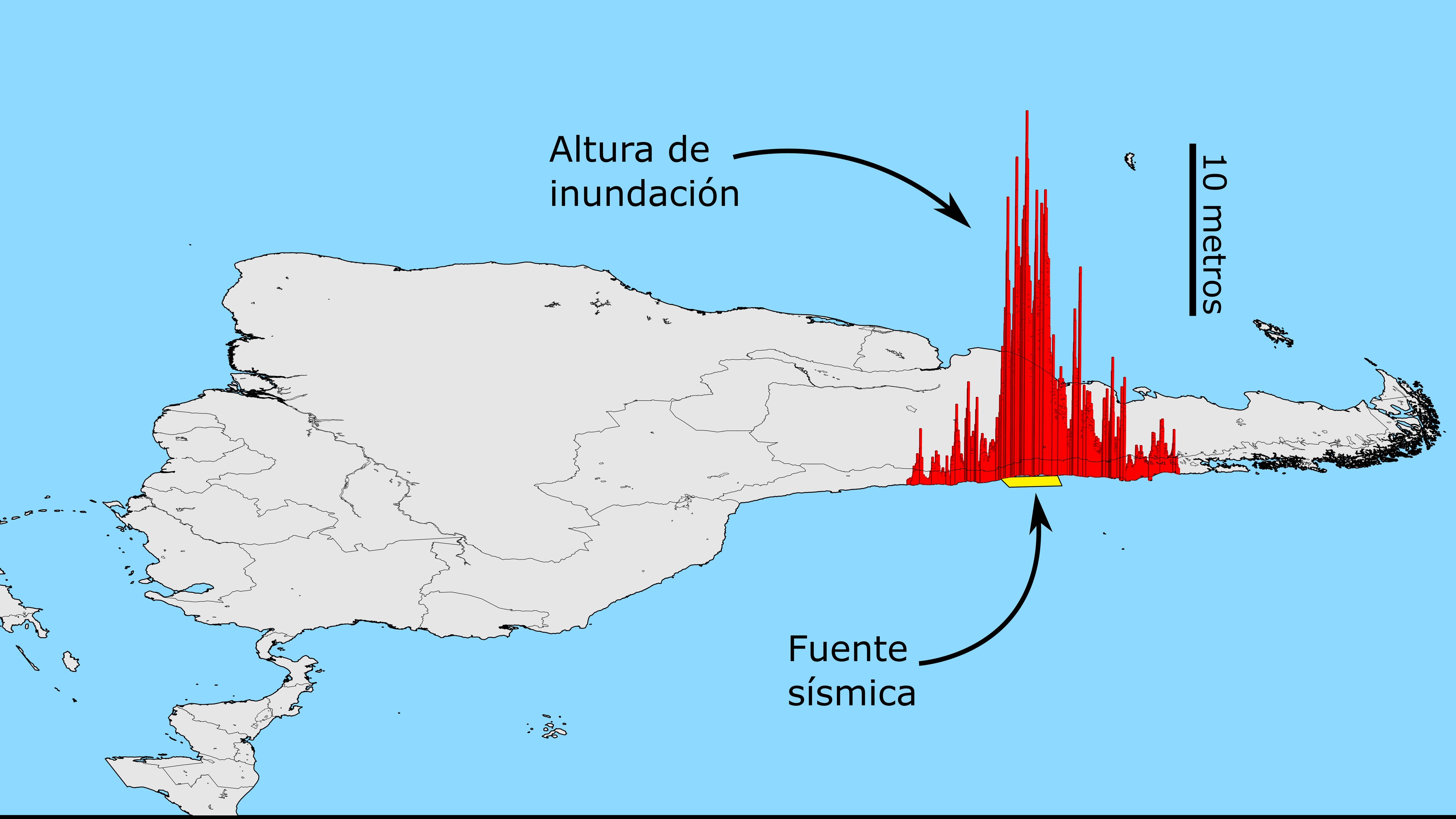 Escenario de tsunami para Chile.