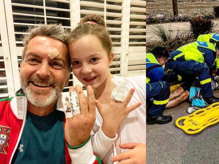 Cristián Sánchez se accidenta en bicicleta: terminó con heridas y una fractura en el esternón