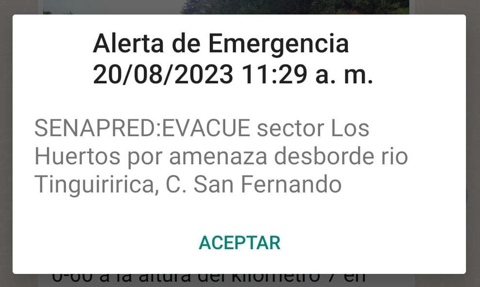 Alerta SAE en San Fernando