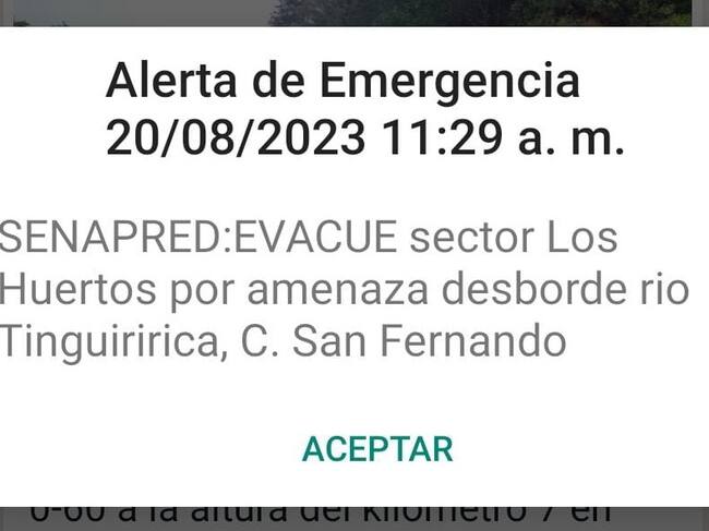 Alerta SAE en San Fernando