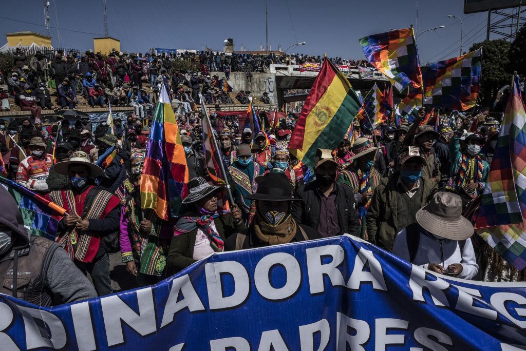 Manifestaciones en contra del régimen interino de Bolivia