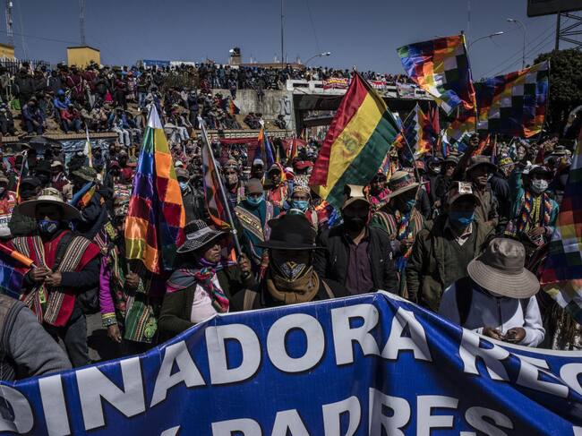 Manifestaciones en contra del régimen interino de Bolivia