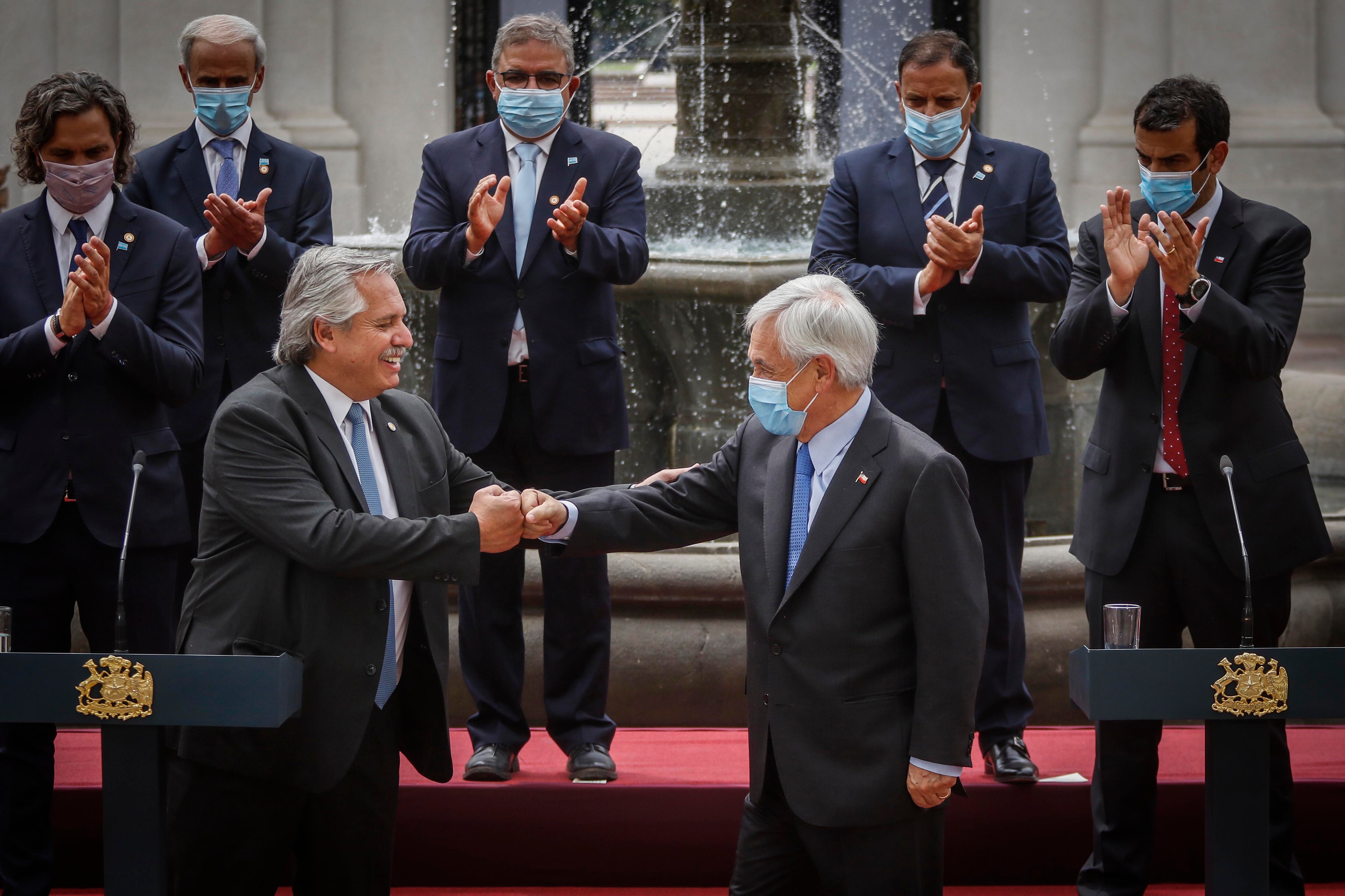 Alberto Fernández y Sebastián Piñera / Agencia Uno