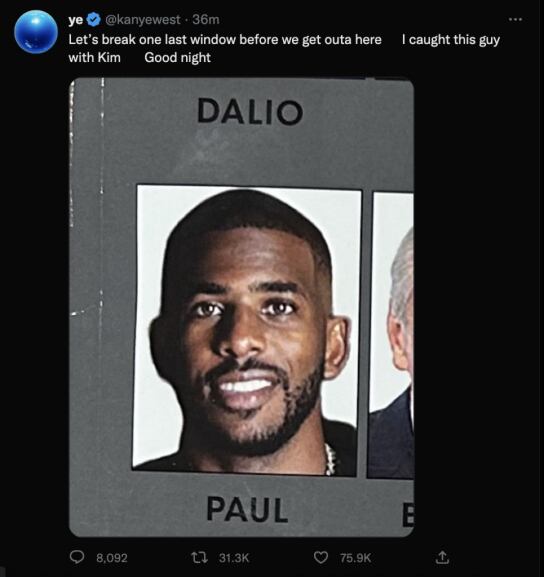 Tweet de Kanye West.