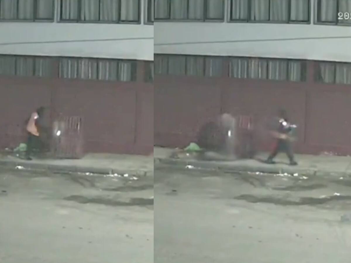 Insólito: captan a sujeto robando medidor de agua a colegio dos horas después de ser instalado en Iquique