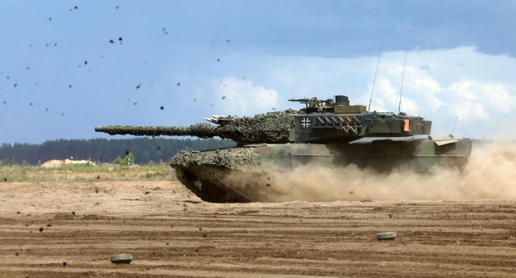Tanque Leopard 2A6 del ejército de Alemania participa de ejercicios