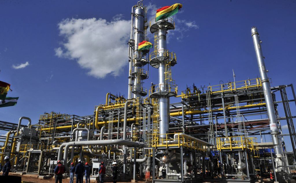Una planta de gas natural en Rio Grande, en el departamento de Santa Cruz en Bolivia.