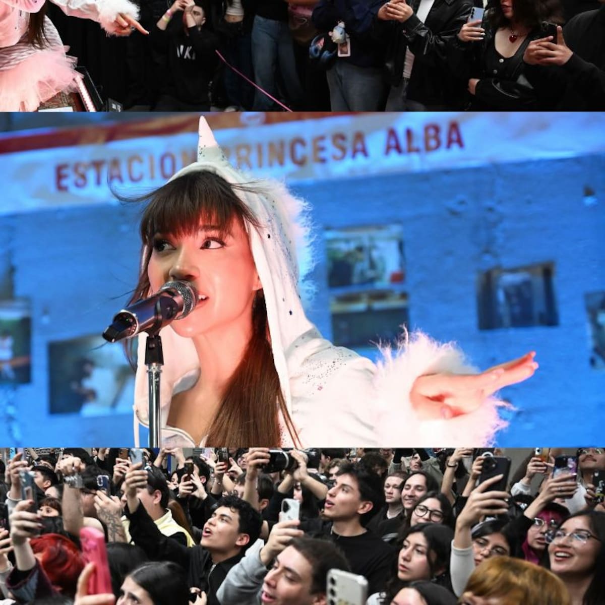Princesa Alba da el puntapié a nuevo ciclo de música en el Metro de Santiago: así fue su presentación en Los Leones