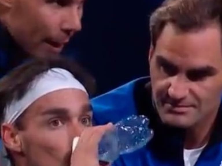 Poca presión: Los consejos de Federer y Nadal a Fognini en pleno partido